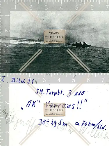 Foto S.M. Torpedoboot B110 AK Voraus Kriegsschiff Kaiserliche Marine 1916