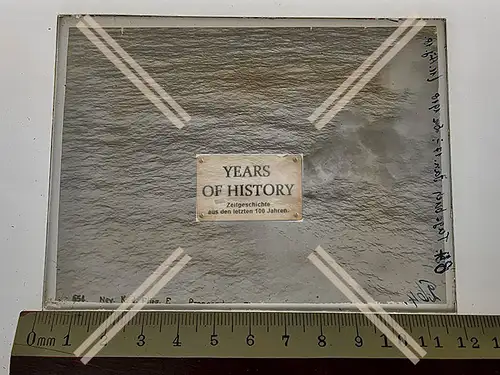 Orig. Glas Dia Flugzeug Seeflieger Bei Insel Borkum Absturz Notlandung 1916-18 