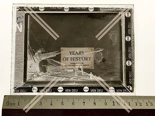 Orig. Glas Dia Torpedo abgefeuert 1916-18 Kriegsschiff Torpedoboot Kaiserliche