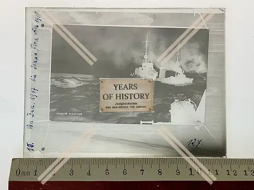 Orig. Glas Dia Schwere Bugsee 1916-18 Kriegsschiff Torpedoboot Kaiserliche Mari