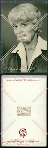 Orig. Autogrammkarte  Lucyna Winnicka war eine polnische Theater- und Filmschau