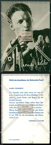 Orig. Autogrammkarte  Thomas Köhler ist ein ehemaliger deutscher Rennrodler, d