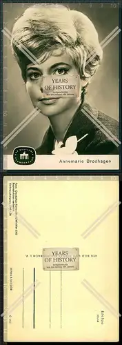 Orig. Autogrammkarte  Annemarie Brodhagen ist eine ehemalige Ansagerin und Mode