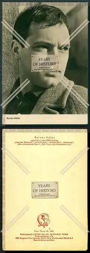 Orig. Autogrammkarte  Reiner Adler mit  ernsten Blick Lied der Matrosen, Erich