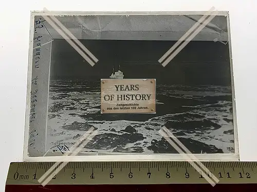 Orig. Glas Dia Torpedoboot im Eis Skagerrak englischer Kanal Brügge Zeebrugge 