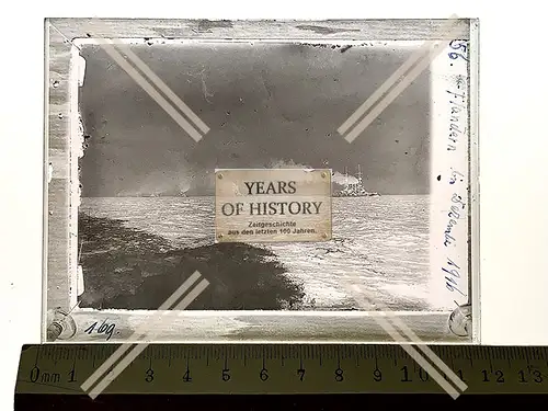 Orig. Glas Dia Kriegsschiffe Skagerrak englischer Kanal Brügge Zeebrugge 1916 