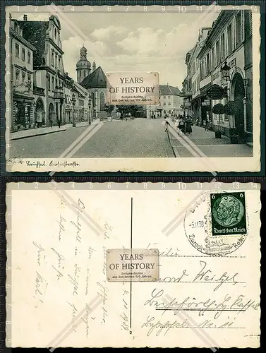 Orig. AK Bruchsal b. Karlsruhe Kaiserstraße 1939 gelaufen