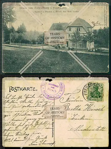 Orig. AK Zwieselberg bei Freudenstadt Gasthof Pension zum Hirschbesitzer Laufer