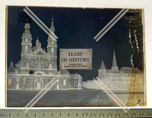 Orig. Glas Dia 1890-1910 Fulda Hessen Dom St. Salvator uvm