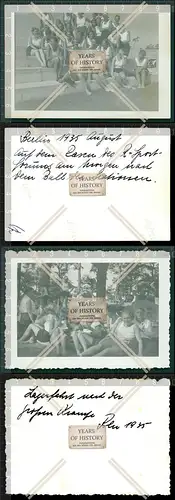 Orig. Foto 2x 1935 RLG Koblenz Lahnstein Ruderlehrgang Mädchen 1935 in Berlin 