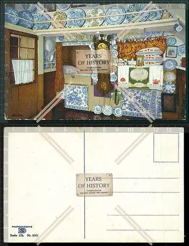 Orig. AK Postkaart Marken-Waterland Insel Marken Bauernstube 1916