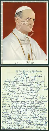 Orig. AK Autogrammkarte Papst Italien Mailand Milano