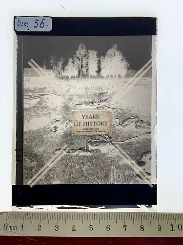 Orig. Glas Dia Infanterie Sturmtruppen Angriff auf Saaremaa Ösel Estland 1916-