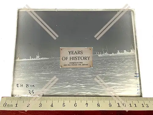 Orig. Glas Dia Saaremaa Ösel Estland 1916-17 Kriegsschiffe Torpedoboot Halbflo