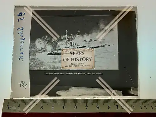 Orig. Glas Dia Deutsches Geschwader Kriegsschiffe Skagerrak 1916 während der S