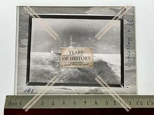 Orig. Glas Dia Torpedoboot V 45 u.a. Halbflottille Skagerrak 1916 1. Weltkrieg 