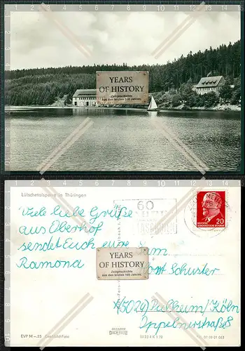 Orig. Foto AK Talsperre Lütsche Lütschetalsperre Frankenhain Gräfenroda Ober