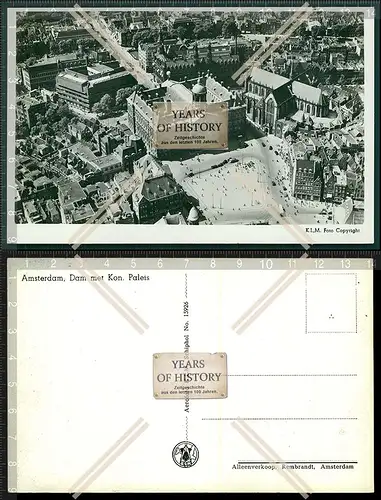 Orig. AK Amsterdam Luftbild Fliegeraufnahme 1936 Niederlande Holland