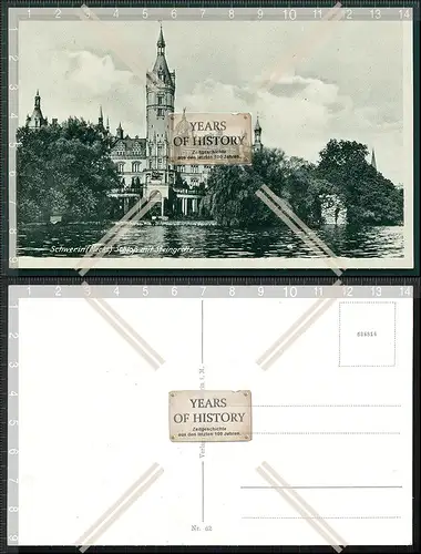 Orig. AK Schwerin Mecklenburg-Vorpommern Schloss mit Steingrotte