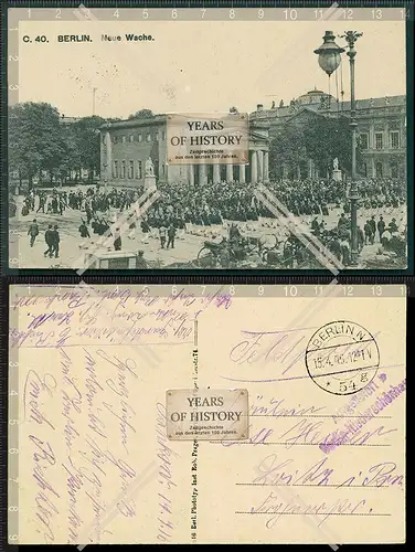 Orig. AK Berlin neue Wache 1916 Feldpost gelaufen