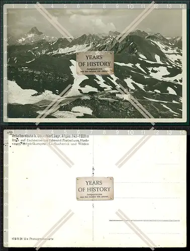 Orig. Foto AK Edmund-Probst-Haus Schutzhütte Nebelhornbahn Oberstdorf Allgäu 