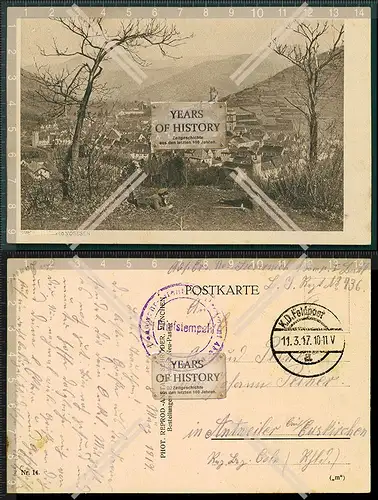 Orig.  AK Dorf in den Vogesen Ostfrankreich 1917 Feldpost gelaufen