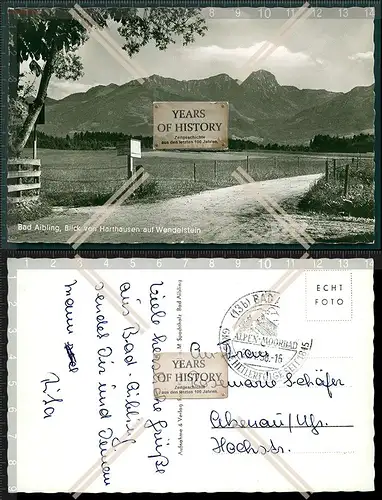 Orig. Foto AK Bad Aibling Bayern Blick von Harthausen auf Wendelstein