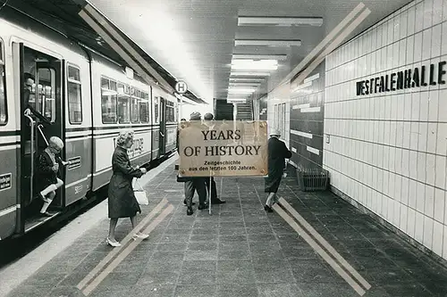 Foto Dortmund 1968 U-Bahn Bahnhof Westfalenhalle Stadion Borussia Dortmund