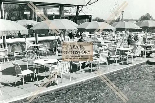 Foto Dortmund bei den Westfalenhallen Restaurant Cafe Biergarten 1966