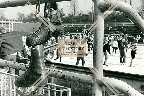 Foto Dortmund 1966 Eisbahn Schlittschuhlaufen Anlagen Westfalenpark