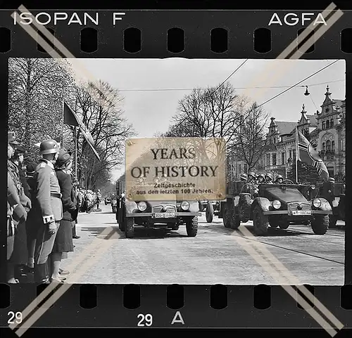 Orig. Zelluloid Negativ Inf. Rgt. 65 Bremen Sdkfz Fahrzeug Hollerallee 1936-39  