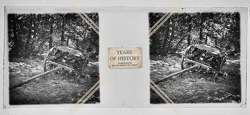 Orig. Stereo Glasdia 1.WW 1914-18 Ostfront zerstört Panjewagen Polen Russland 