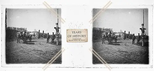 Orig. Stereo Glasdia 1.WK 1914-18 Ostfront Bunker Shelter Hinweisschilder Dorf 