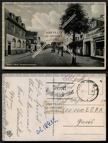 Orig. AK Halver Westfalen Frankfurterstraße Feldpost gel. 1942