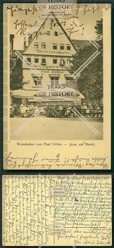 Orig. AK Jena Weinstuben Paul Göhre am Markt 1919