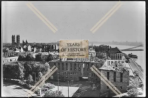 Foto Köln 1944-46 zerstört Gebäude Rhein Brücke Schiff