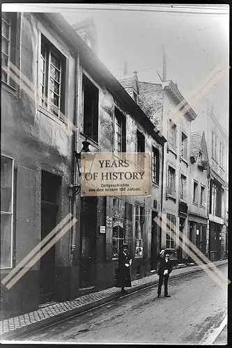 Foto Köln 1944-46 Haus Geschäft Straße Kinder mit Hüte Pfand