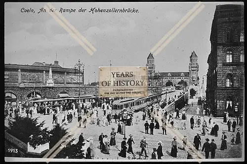 Foto Köln 1944-46 an der Rampe der Hohenzollernbrücke