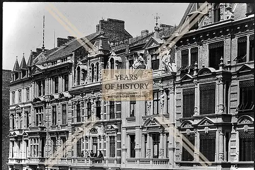 Foto Köln 1944-46 Haus Gebäude mit Figuren Verzierung