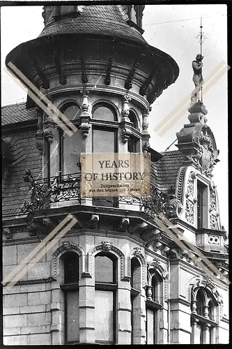 Foto Köln 1944-46 Haus Gebäude schönes Dach Verzierung Figur