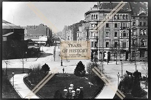 Foto Köln 1944-46 Straße Park Rudolfplatz Schienen Kutsche Schriftzug Grab Kr