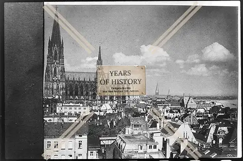 Foto Köln 1944-46 Blick zum Dom Häuser Rhein