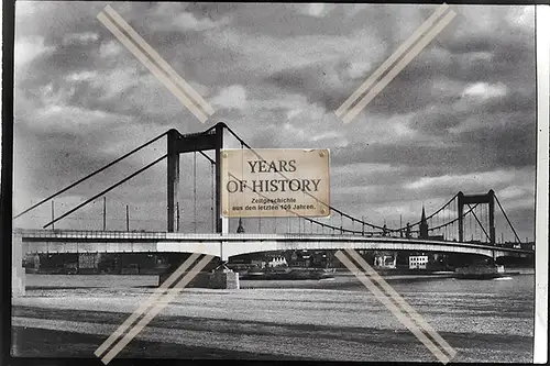 Foto Köln 1944-46 Rhein Brücke Schiff