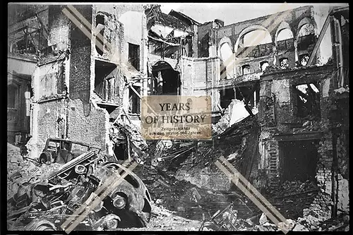 Foto Köln 1944-46 zerstört Haus Gebäude Fahrzeug
