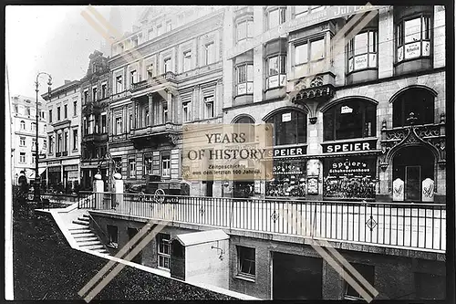 Foto Köln 1944-46 Geschäft Schuhwarenhaus Speier Kutsche Treppengang zum Rhei