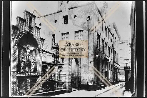Foto Köln 1944-46 enge Straße Gasse Gedenkstätte Kirche o.ä. 