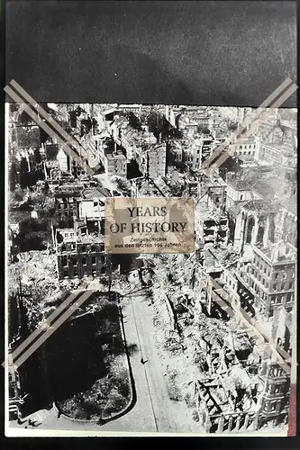 Foto Köln 1944-46 zerstört Luftbild auf Stadt