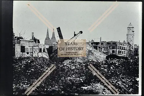 Foto Köln 1944-46 zerstört Bagger Dom