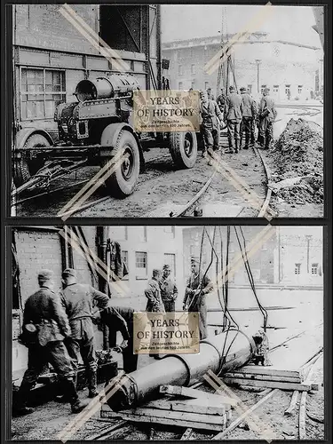 Foto 2x Belgien Frankreich Geschütz Flak Mörser   