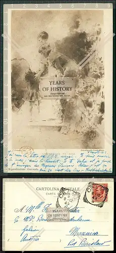 Orig. AK 82 Künstler AK A. Fusetti Gemälde gelaufen 1912 Stempel Briefmarke